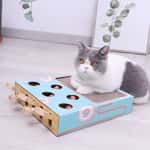 【 礦物貓砂 換購品】HelloDOG 玩具嚴選 雙倍瘋狂 貓咪瘋狂打地鼠+貓抓板 二合一貓玩具