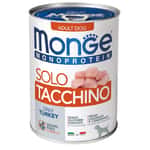 Monge Monge 狗罐頭 單一蛋白系列 火雞肉 400g (MO4229) (新舊包裝隨機發貨)