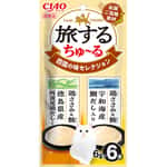 CIAO 貓零食 超奴之旅 旅行裝 四國風味 6g×6入 (SC-582) 貓零食 寵物零食 CIAO 貓零食 寵物零食 寵物用品速遞