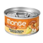 Monge Monge 貓罐頭 清新鮮果系列 成貓配方 雞肉雜果 80g (MO3376) (新舊包裝隨機發貨)