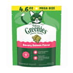 Greenies Greenies貓齒靈 貓零食 潔齒餅 Savory Salmon Flavor 三文魚 4.6OZ (GR205/10205312) (新舊包裝隨機發貨)