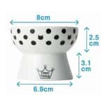 飲食用具 日本猫壱 necoichi ペット 陶瓷高腳寵物小型點心碗 (水玉波點款) (貓犬用) DC-0706-01