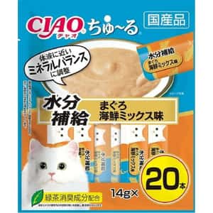 CIAO CIAO 肉泥 貓零食 水分補給 吞拿魚海鮮什錦味 14g×20入 (SC-265)