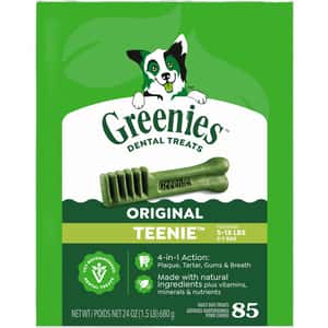 Greenies Greenies 狗零食 Original Teenie 潔齒骨 的骰犬用 85支 24oz (60018837)