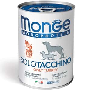 Monge Monge 狗罐頭 單一蛋白系列 火雞肉 400g (MO4229) (新舊包裝隨機發貨)