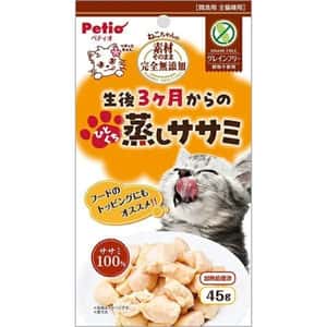 Petio Petio 貓零食 素材 完全無添加 蒸雞胸肉 45g (80605712)