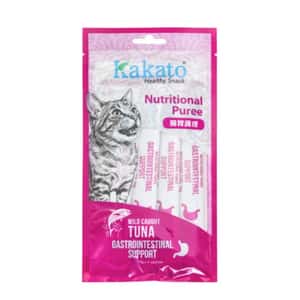 Kakato Kakato 貓零食 功能保健肉泥 腸胃化毛保健 野生吞拿魚味 15g×4條/包 (SK0969THK) (贈品)