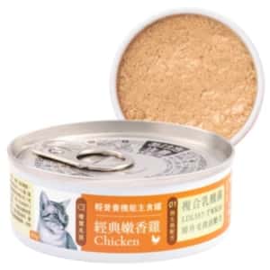 貓罐頭 Hellopet 哩賀毛孩 貓罐頭 輕營養機能主食罐 經典嫩香雞 Chicken 80g (90403745)