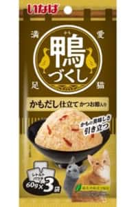 CIAO CIAO 貓濕糧 日本INABA 全鴨宴軟包 鴨肉 鴨高湯煮 鰹魚節入 60g×3入 (QCR-103)