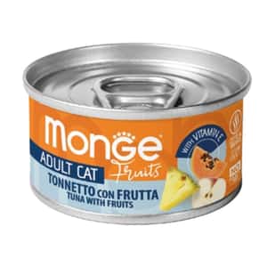 Monge Monge 貓罐頭 清新鮮果系列 成貓配方 吞拿魚雜果 80g (MO3314) (新舊包裝隨機發貨)