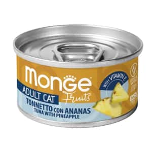 Monge Monge 貓罐頭 清新鮮果系列 成貓配方 吞拿魚菠蘿 80g (MO3277) (新舊包裝隨機發貨)