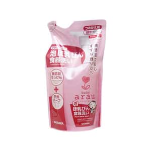 貓奴生活雜貨-日本SARAYA-Arau-Baby-無添加嬰兒奶瓶食器泡沫清潔液-450ml-補充裝-洗衣用品-寵物用品速遞