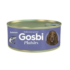 Gosbi Gosbi Plaisirs 無穀物狗罐頭 三文魚 185g 185g 正面圖