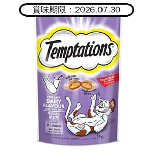 Temptations 貓零食 香滑牛奶口味 75g (10246845) (賞味期限 2026.07.30) 貓零食 寵物零食 Temptations 寵物用品速遞