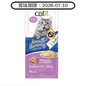 其他 Catit Smooth & Savoury 肉泥條 雞肉+柴魚乾 60g (15g x 4) (44402) (賞味期限 2026.07.10)