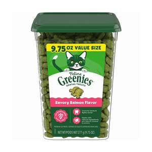 Greenies Feline貓齒靈 貓零食 貓貓潔齒餅 珍寶桶 三文魚味 9.75oz (10205316) (新舊包裝隨機發貨) (圖片3)