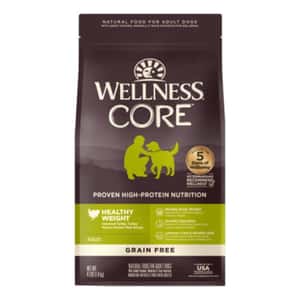WELLNESS CORE Dry Dog Food Reduced Fat Grain-Free Recipe with Deboned Turkey, Turkey & Chicken Meal 12lb (88406) pet shop