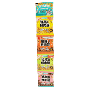 怪獸部落 貓零食狗零食 怪獸部落 貓狗零食 慢烘搖搖鮮肉酥四連串包 15gx4