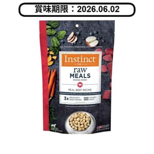 Instinct Instinct 狗糧 無穀物凍乾生肉主食糧 鮮牛肉 25oz (614050) (賞味期限 2026.06.02)