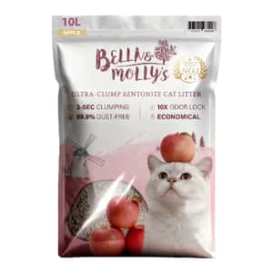 Bella & Molly s貝莉 極速超結團高級礦物貓砂 蘋果味 10L 貓砂 礦物貓砂 寵物用品速遞
