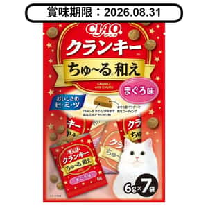 CIAO CIAO 貓零食 日本夾心貓餅 吞拿魚 6g 7袋入 (P-341) (賞味期限 2026.08.31)