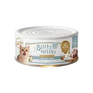 Bella & Molly's Bella & Molly's貝莉 貓罐頭 主食罐 無穀物黃金羊奶系列 鮮嫩吞拿魚慕絲 80g - 限時試食價 80g 正面圖
