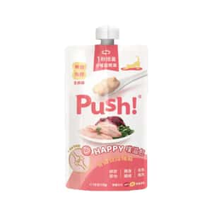 貓零食 Push! 噗滋包 機能貓貓主食肉泥 骨骼養護 鮪魚 + 吻仔魚 110g (PUSH007)