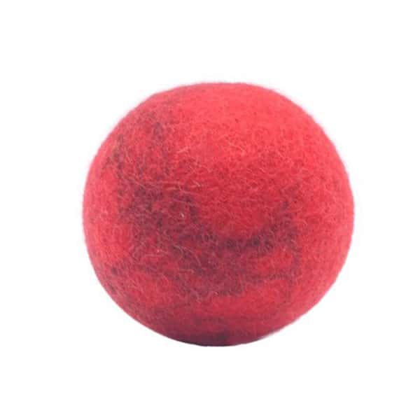Billipets Billipets 狗玩具 新西蘭天然羊毛系列 波波 紅色 Ø6.3cm 背面圖