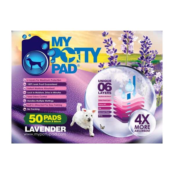 My Potty Pad 殿堂吸 寵物尿墊 狗尿墊 狗尿片 薰衣草味 MPPV050 [45x60 M碼 50PADS] (圖片1)