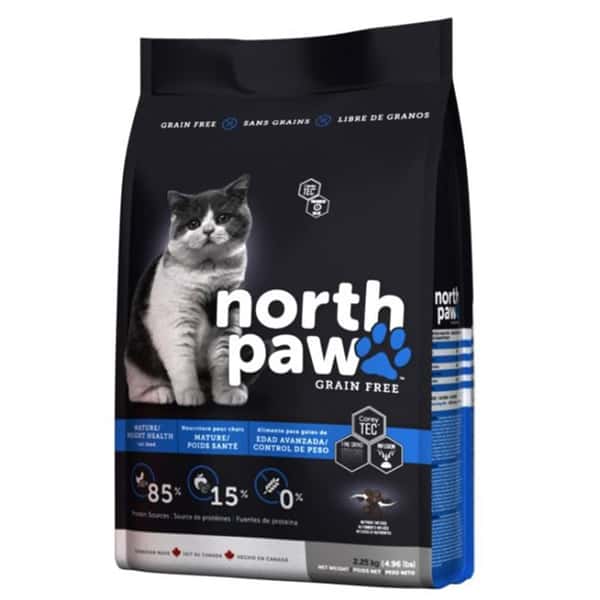 North North Paw 貓糧 無穀物老貓或室內貓配方 雞肉+海魚 2.25kg 25kg 正面圖