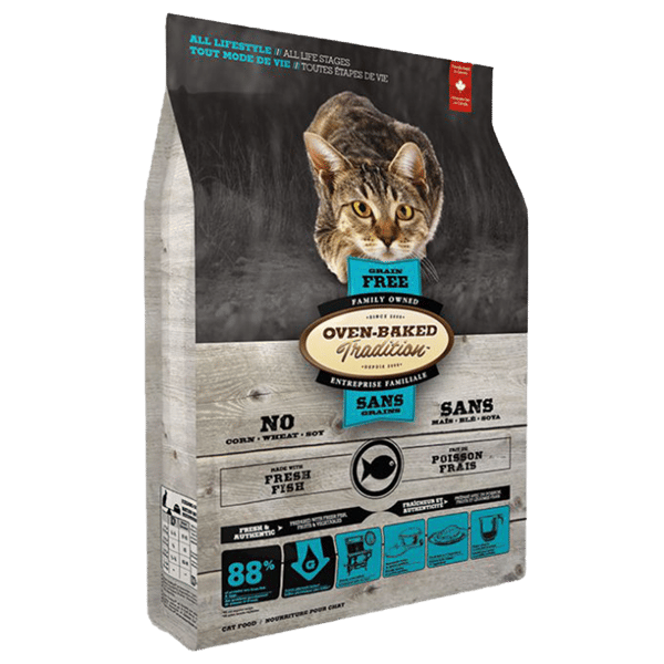 Oven Oven Baked 貓糧 無穀物 七種魚配方 10lb 10lb 正面圖