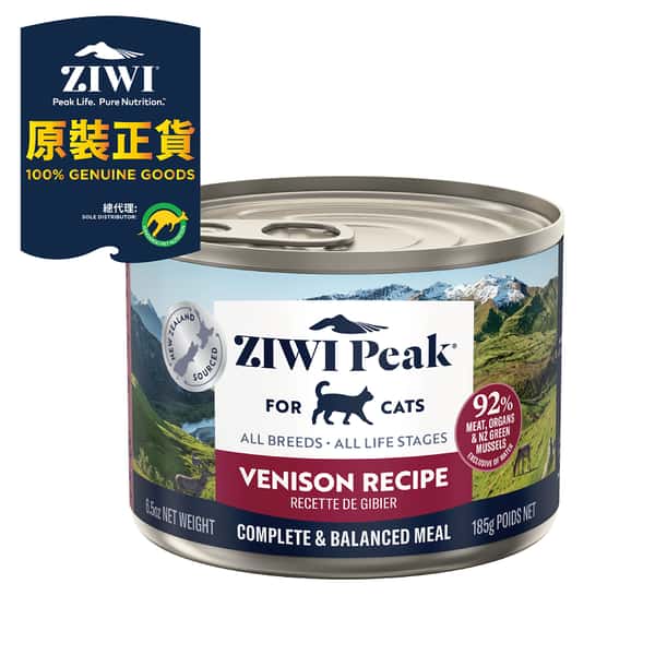 ZiwiPeak ZiwiPeak 貓罐頭 鹿肉配方 185g 185g  正面圖
