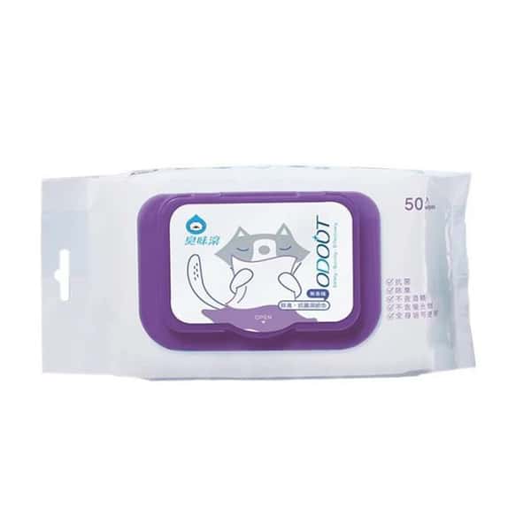 ODOUT臭味滾 抗菌除臭濕紙巾 50枚 (貓用) (91602196) (圖片1)