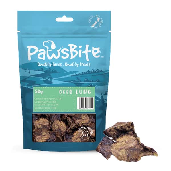 PawsBite PawsBite 貓狗零食 鹿肺粒 50g 50g 正面圖