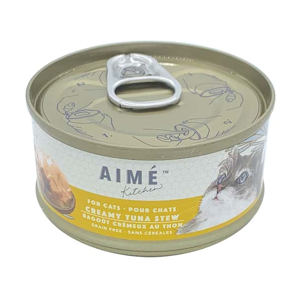 AIME AIME Kitchen 貓罐頭 無穀物營養貓罐 啖啖肉補水系列 吞拿魚濃湯 85g 85g 正面圖