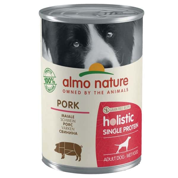 Almo Nature 狗罐頭 Holistic 單一蛋白系列 豬肉配方 400g (196) (圖片1)
