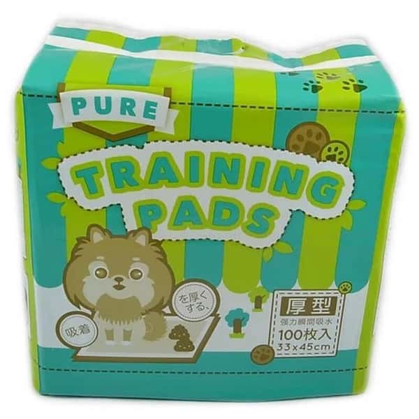 PURE PURE Training Pads 寵物尿墊 狗尿墊 狗尿片 原味 [33x45 S碼 100枚]   正面圖