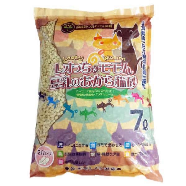 Leotti Leotti & Momon日本製豆乳 豆腐貓砂 雙孔 7L 7L 正面圖