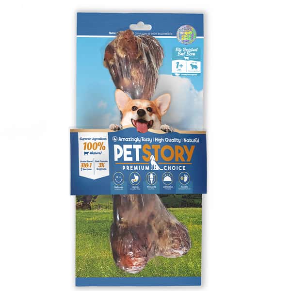 Pet Pet Story 狗零食 訓犬小食 狗狗潔齒磨牙骨 香酥牛骨 1支 正面圖