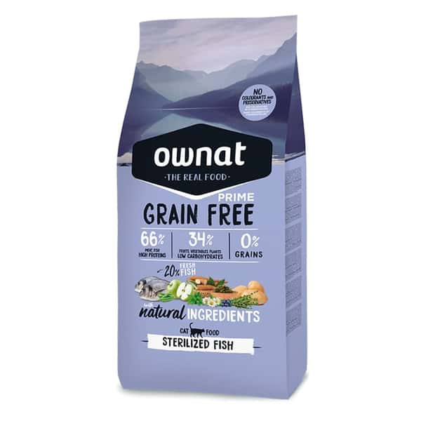 ownat ownat 全齡貓糧 混合⿂類與⾁類 已絕育, 體重管理配⽅ 1kg 1kg  正面圖