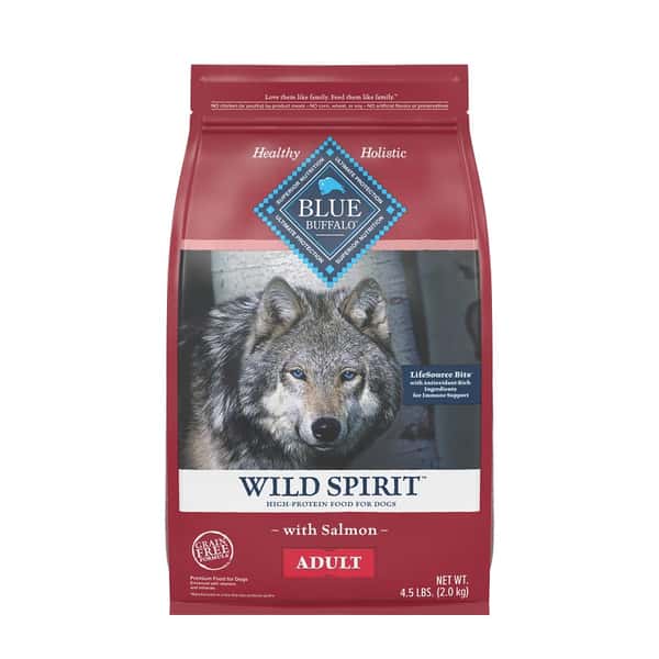 BLUE BLUE BUFFALO 狗糧 成犬 三文魚配方 4.5lb 5lb 正面圖