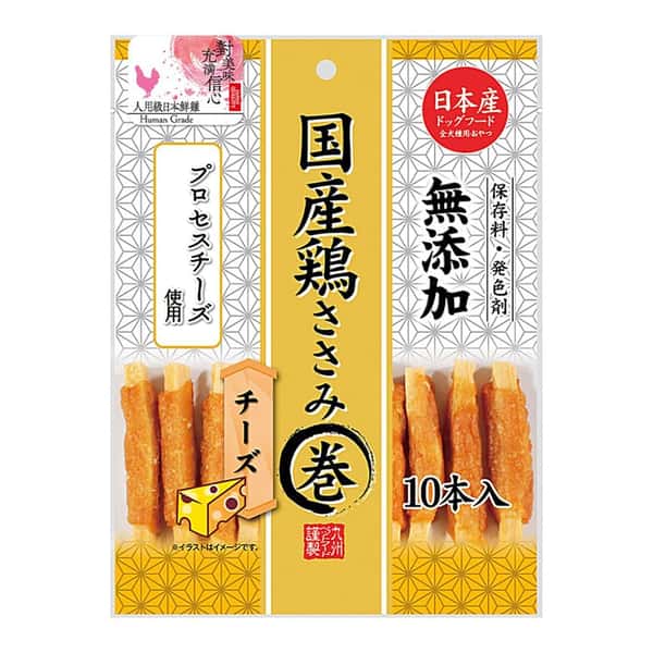 日本Q-Pet 日本Q-Pet 狗小食 愛情餐廳 雞肉芝士棒 10本 80g 80g 正面圖