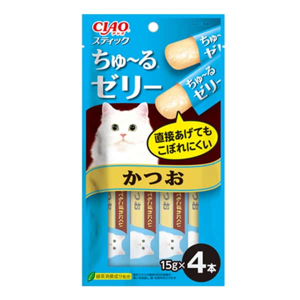 CIAO 貓零食 啫喱果凍棒 鰹魚味 15g×4本 (TSC-122) (圖片1)