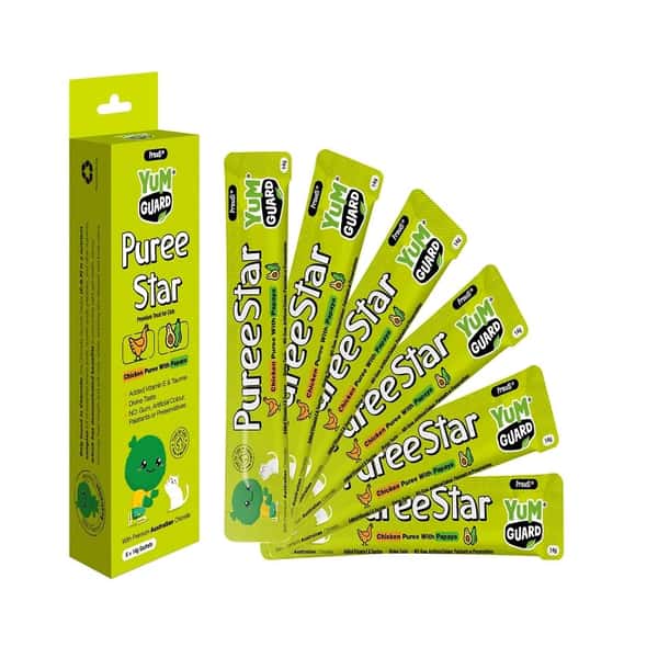 YumGuard YumGuard 營加 雞肉木瓜果泥貓零食 14gx6 14g 正面圖