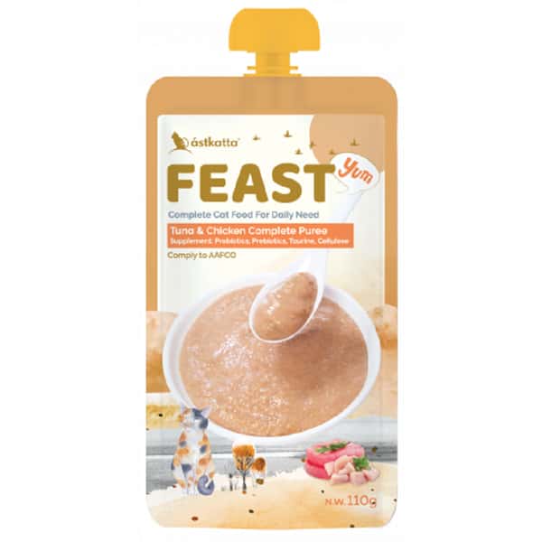 Astkatta Feast 貓濕糧 鮮肉盛宴營養主食包 吞拿魚雞肉 110g (P00164) (圖片1)