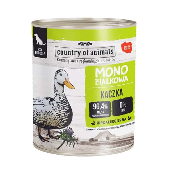 Country Country of animals 狗罐頭 單一蛋白罐 鴨肉 400g 400g  正面圖