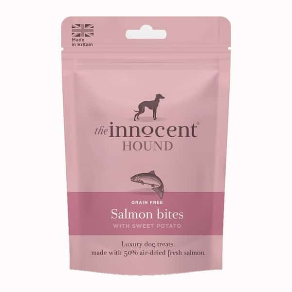 The The Innocent Hound 狗零食 風乾小食 紅薯三文魚 10pcs   正面圖