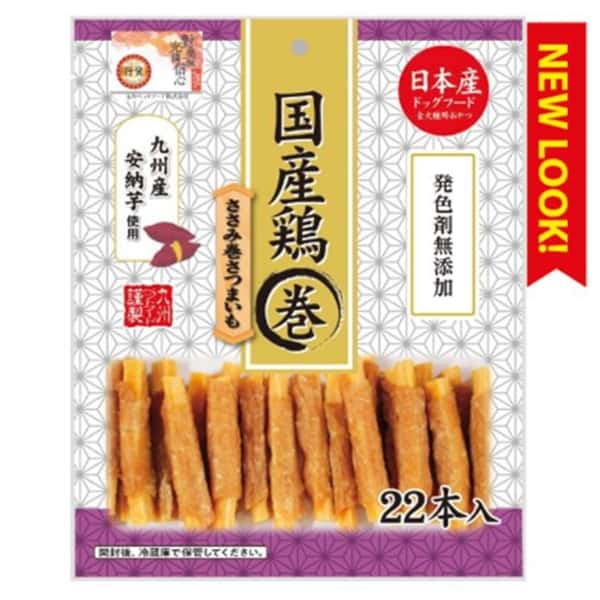 日本Q-Pet 狗小食 雞肉番薯棒 22本 (KQ2292) (圖片1)