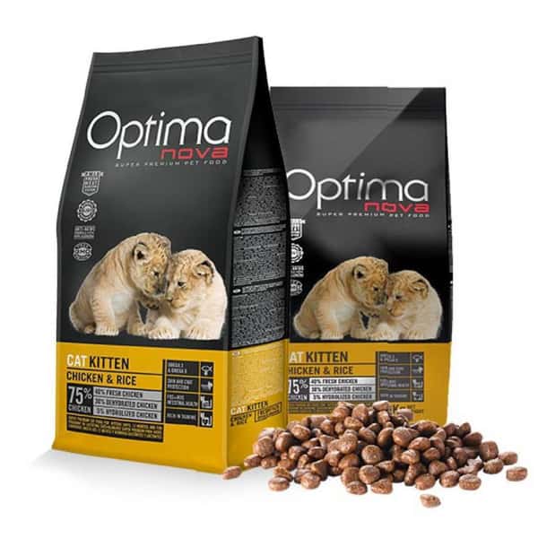 Optima Optima nova 幼獅子母孕育配方 Kitten Chicken & Rice 2kg 2kg 正面圖