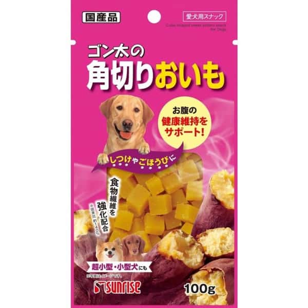 日本Sunrise 日本Sunrise 狗零食 狗狗一口 高纖健腸番薯零食 100g 100g 正面圖
